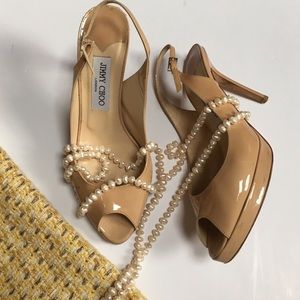 Jimmy choo patent peep toes
